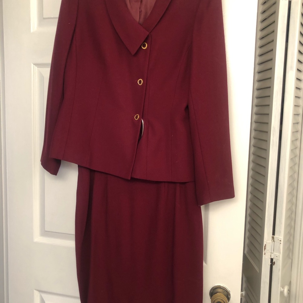 2 piece Kasper Suit Cranberry